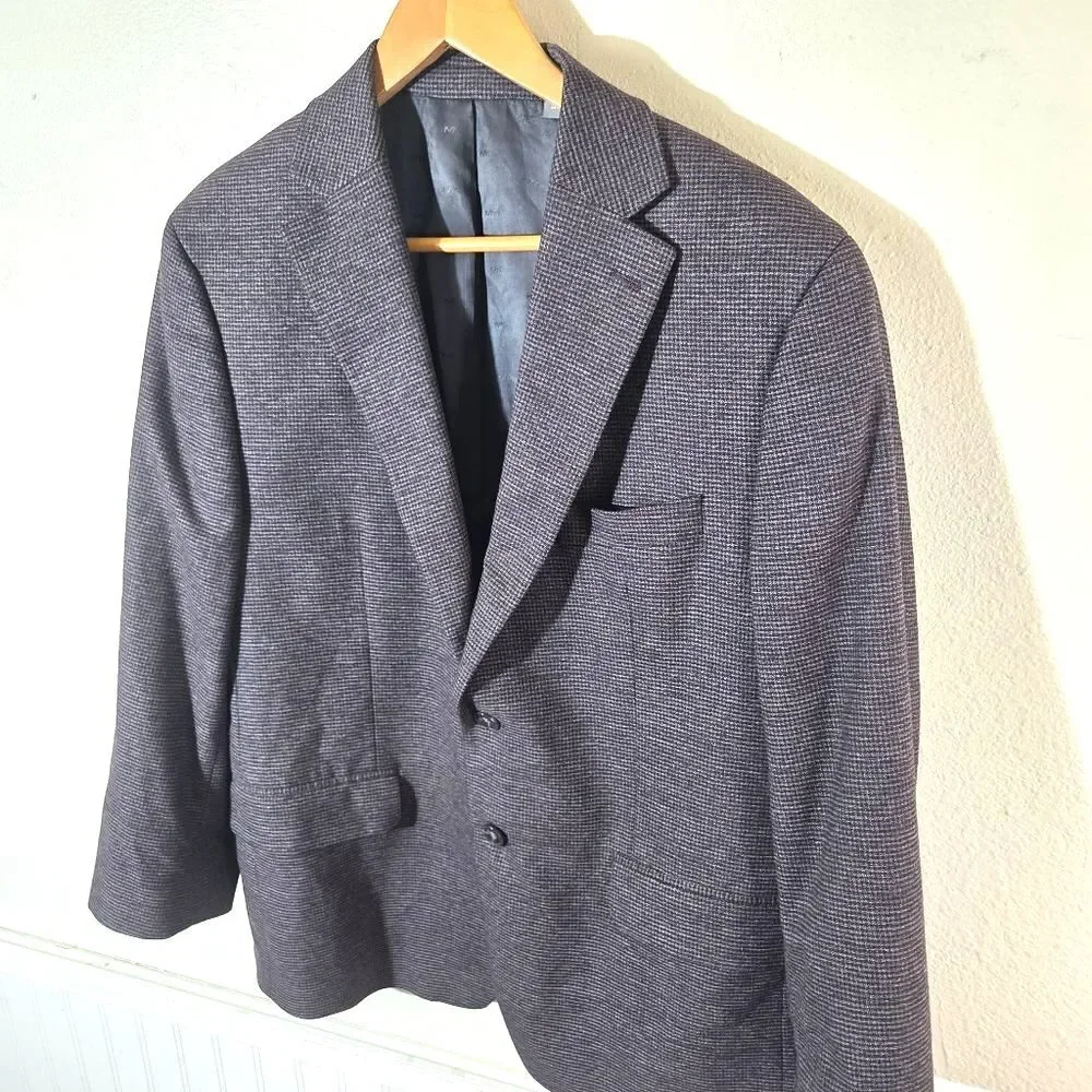 Michael Kors Men’s Blazer Sport Coat 42R Brown Check Wool Blend